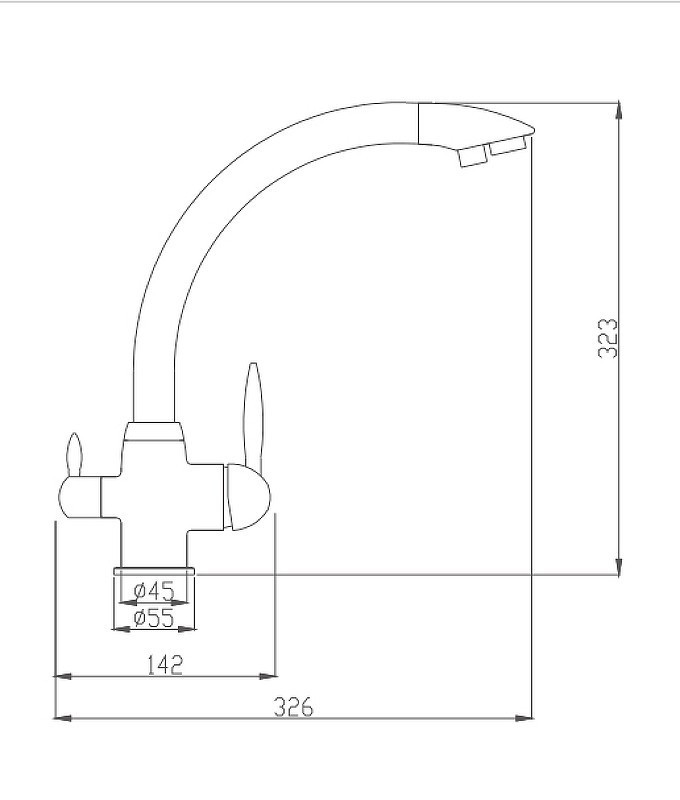 Приобрести haiba смеситель для кухни 323мм, хром hb-76845
