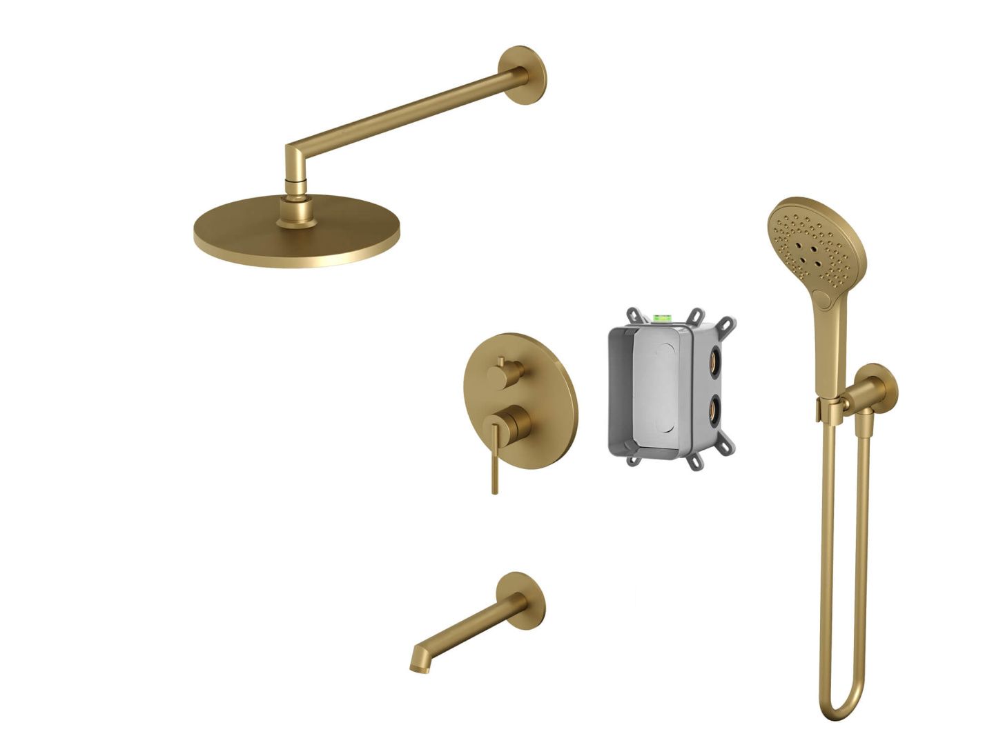 Приобрести hayzburg встраиваемая душевая система, матовое золото hb-4001bg