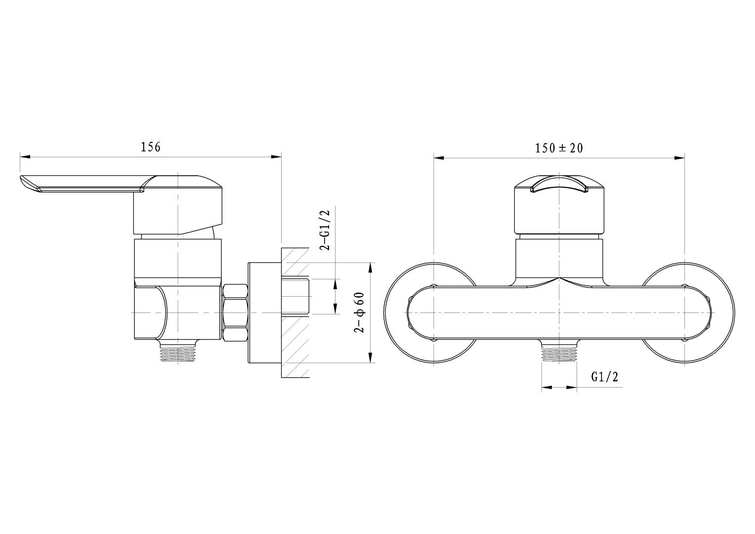 Приобрести смеситель для душа wonzon & woghand baroque, хром (ww-194101-cr)