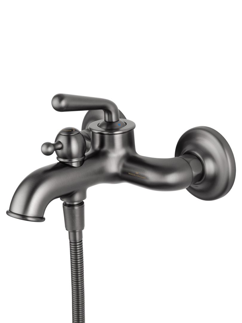 Приобрести смеситель для ванны с душем wonzon & woghand steam, темный графит (ww-88639008-bgm)