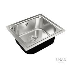 Oulin Кухонная мойка 49х43 см, сатин Oulin OL-203