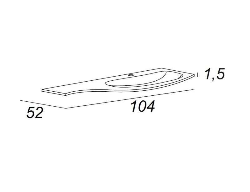 Приобрести cezares тумба подвесная с раковиной vague 104х57см, белый