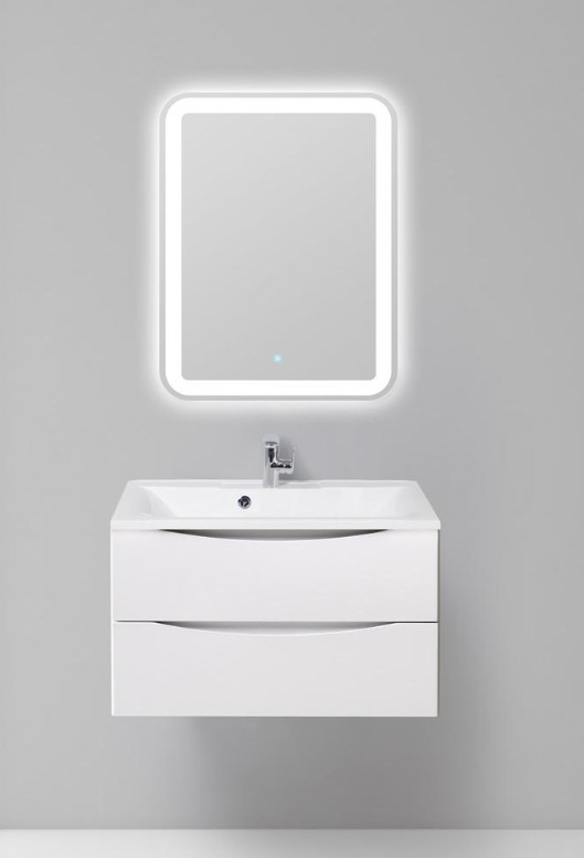 Приобрести тумба подвесная с раковиной belbagno marino-800-2c-so-bo-p 80 см, bianco opaco