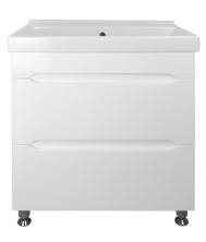 Loranto Тумба напольная с раковиной Арфа 80/2 Н, без подсветки, белое CS00052135