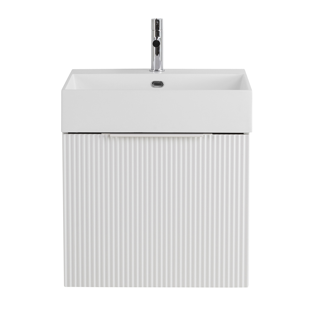 Приобрести cezares тумба подвесная с раковиной premium 50 см plisse bianco opaco, белая 55431