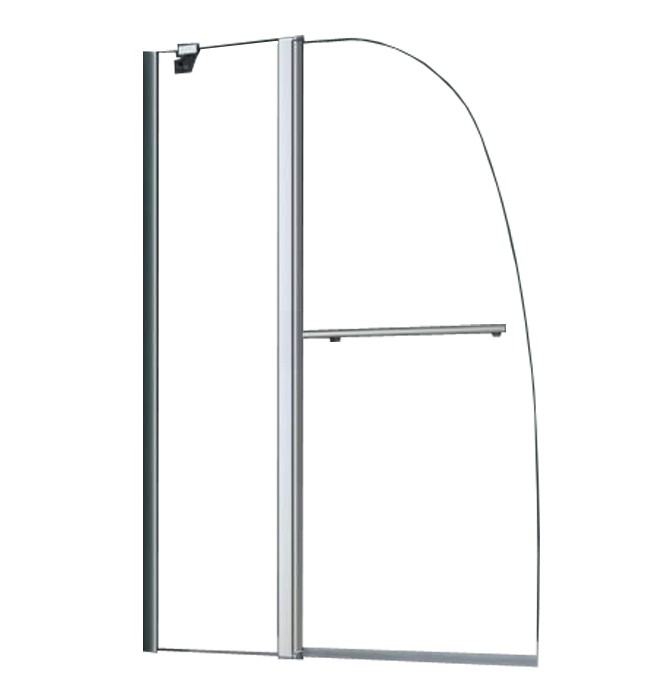 Приобрести azario шторка для ванны boston 100x140 см с поручнем, хром, прозрачное стекло 6 мм. az-142tb