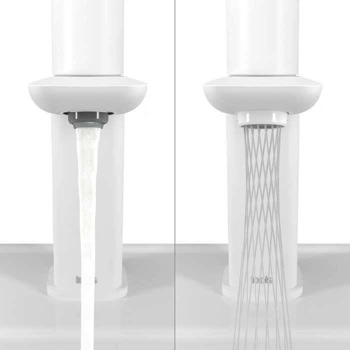 Приобрести iddis смеситель для раковины slide push control 182мм, белый матовый sliwtbti01