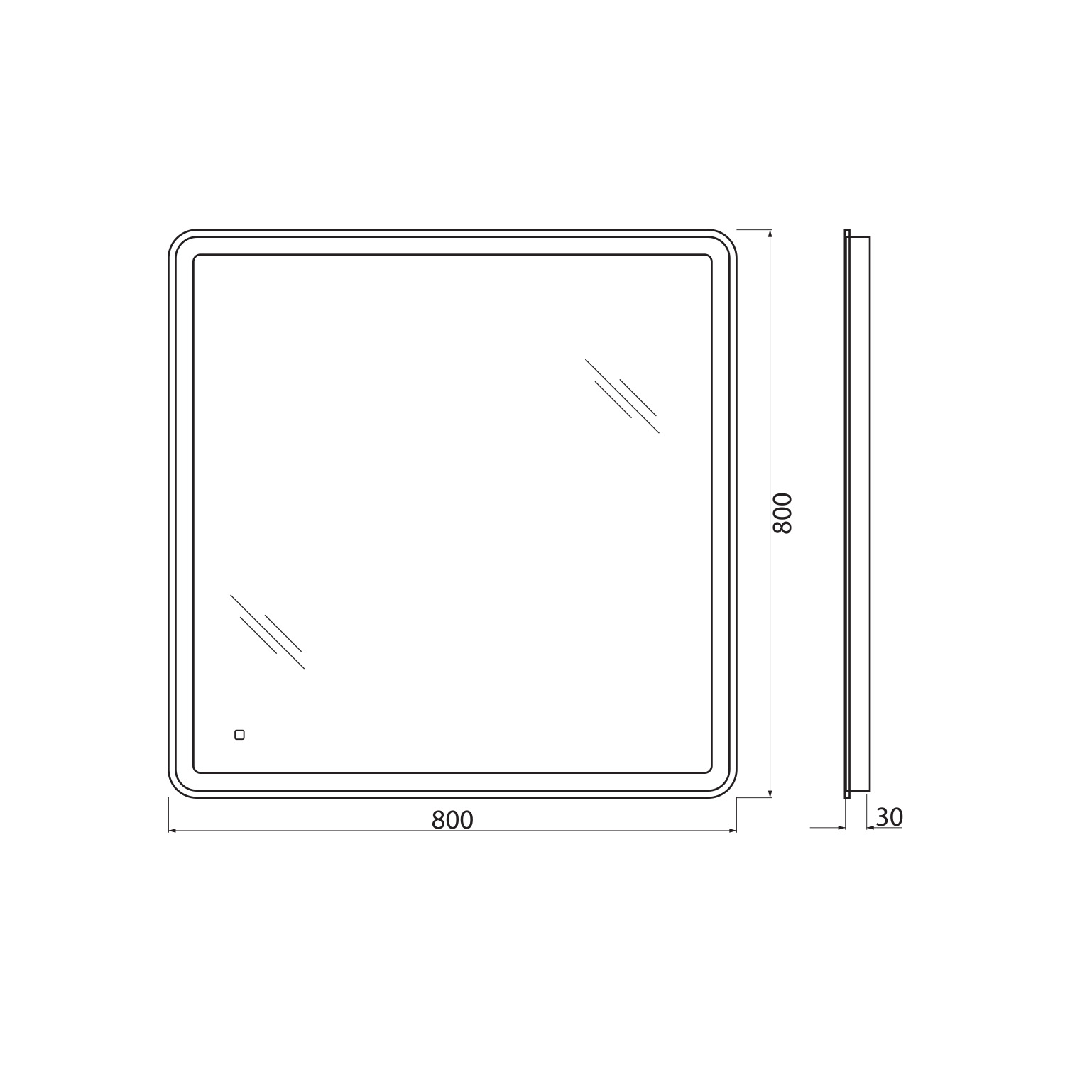 Приобрести belbagno зеркало 80х80 см spc-mar-800-800-led-tch