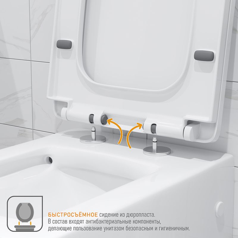 Приобрести grossman унитаз моноблок falcon с крышкой дюропласт, микролифт, белый gr-4400s