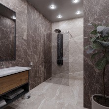 Душевое ограждение Radomir Walk-in 100 100х80-120 см, хром/ прозрачное