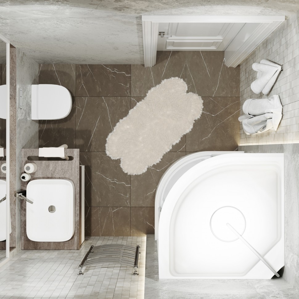 Приобрести тритон душевое ограждение стандарт а1 аква полосы 90х90 см, белая с узором щ0000025432