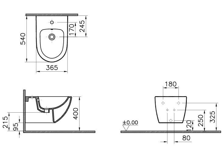 Приобрести биде подвесное vitra sento 4338b003-1046