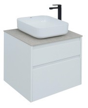 Aquanet Тумба со столешницей Nova Lite 60 см, белая (2 ящика)