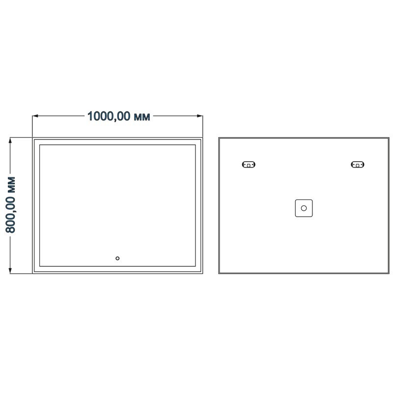 Приобрести azario зеркало minio влагостойкое с подсветкой 1000*800