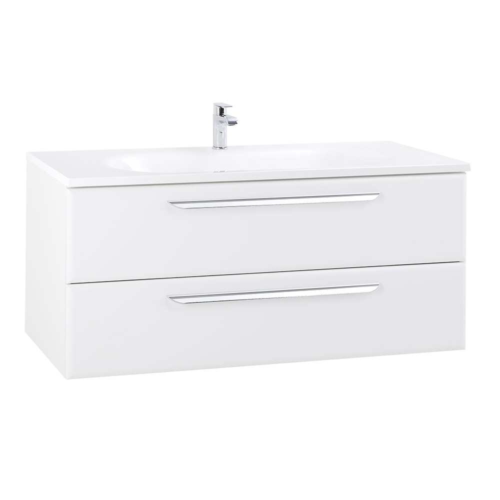 Приобрести cezares тумба подвесная с раковиной eco 120 см bianco opaco, белая матовая eco-1200-2c-so-bo