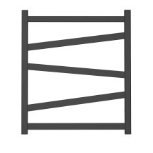 Полотенцесушитель водяной Point 500х600 Феникс П5, черный PN15156B