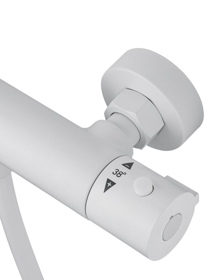 Приобрести смеситель для душа с термостатом wonzon & woghand inn 3, белый матовый (ww-b2065-a-mw)