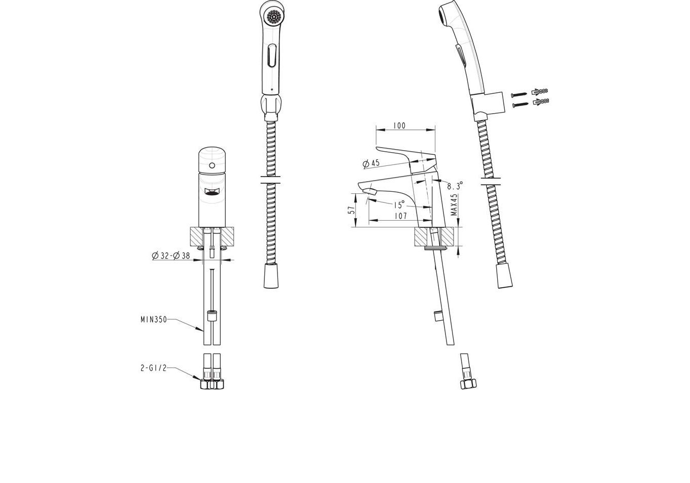 Приобрести гигиенический душ bravat d91112cp-rus