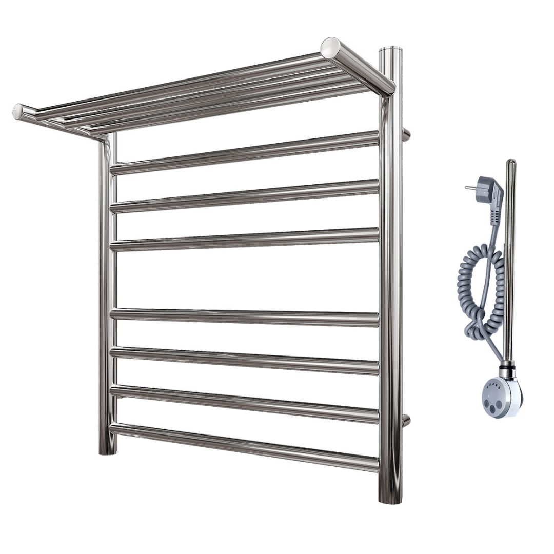 Приобрести полотенцесушитель электрический point 500х600 аврора с полкой п7, хром pn10156spe