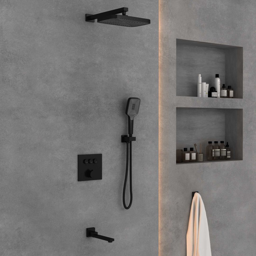 Приобрести vincea встраиваемая душевая система , черная матовая vsfw-4311mb