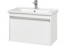 Тумба Акватон Капри 80 см. подвесная с раковиной 1A230201KP010;1WH302251, белый.