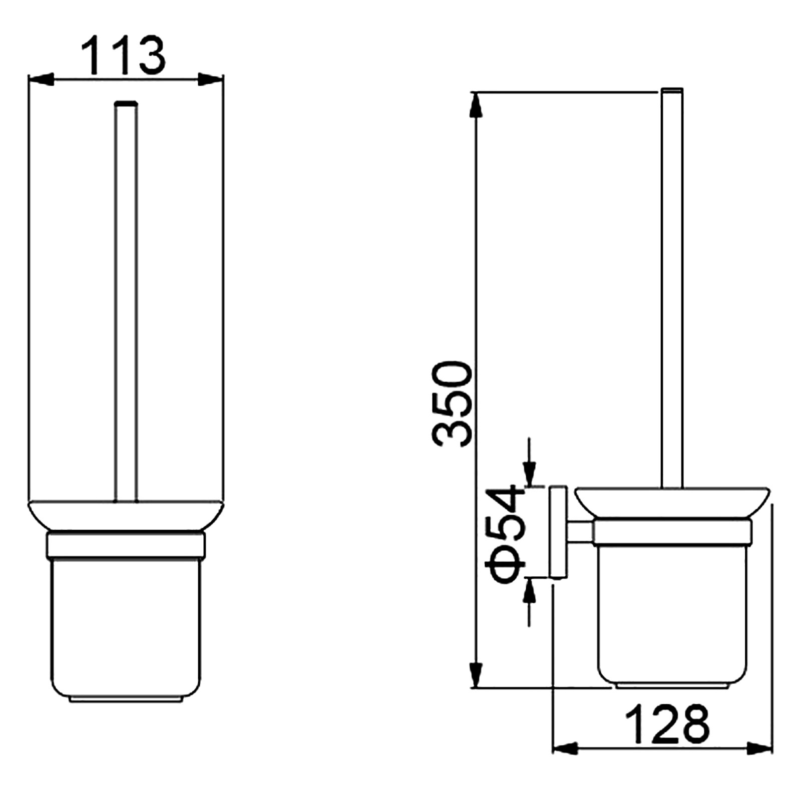Приобрести щетка для туалета timo saona 13061/17 золото матовое