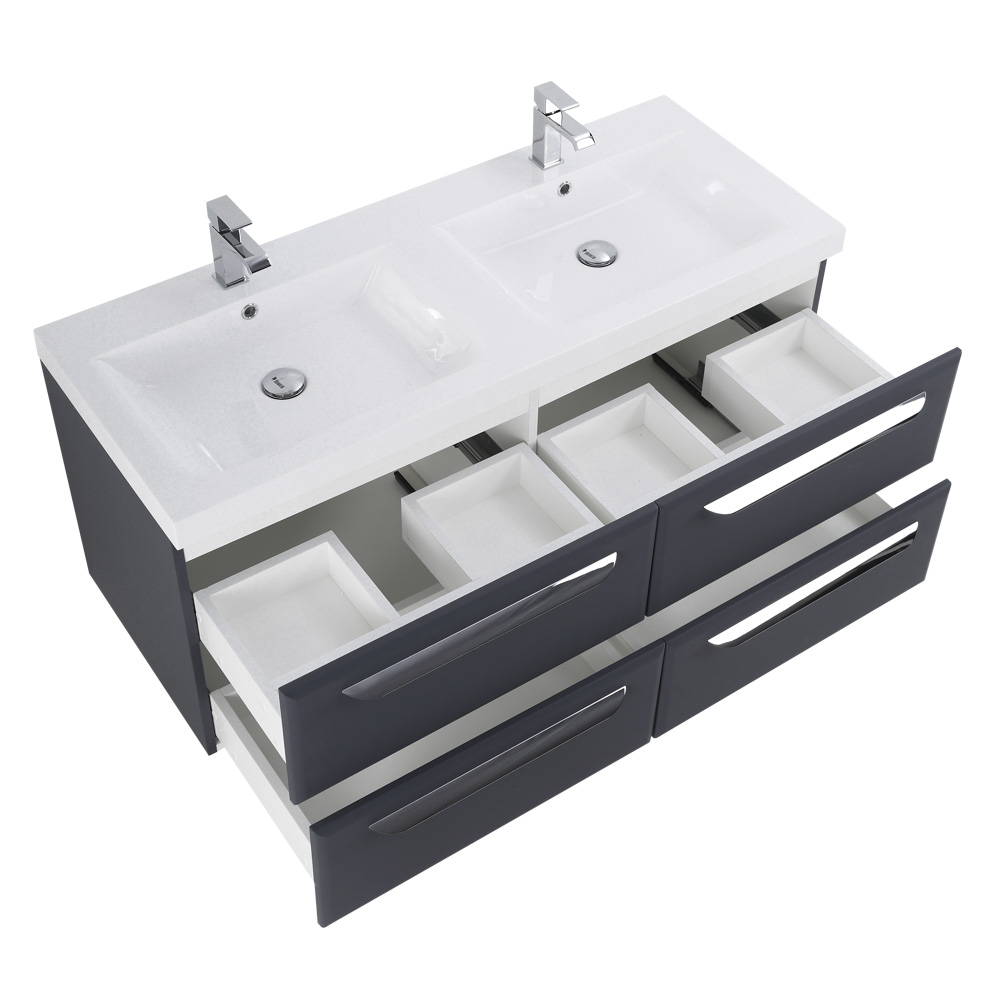 Приобрести cezares тумба подвесная с раковиной eco 120 см grafito, графит eco-1200-4c-so-2-gr-p