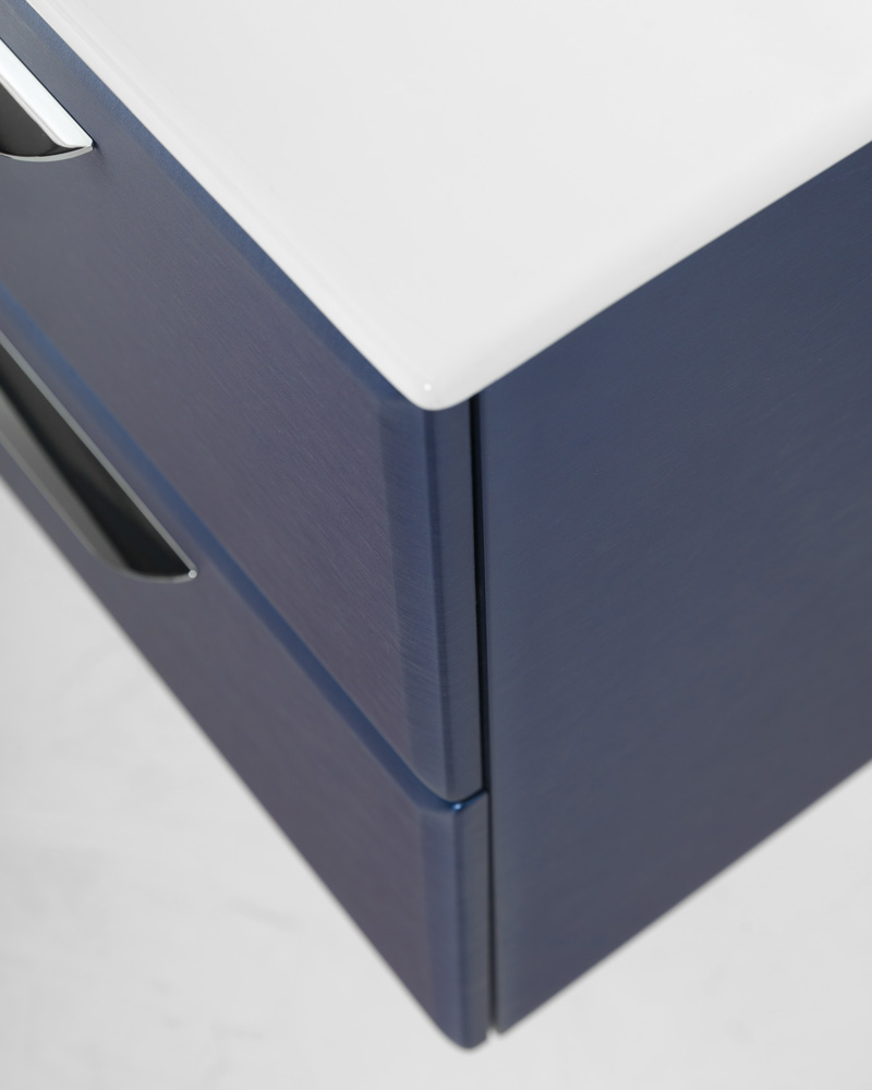 Приобрести cezares тумба подвесная с раковиной eco-cer 100 см sapfiro, синяя eco-cer-1000-2c-so-spf-p