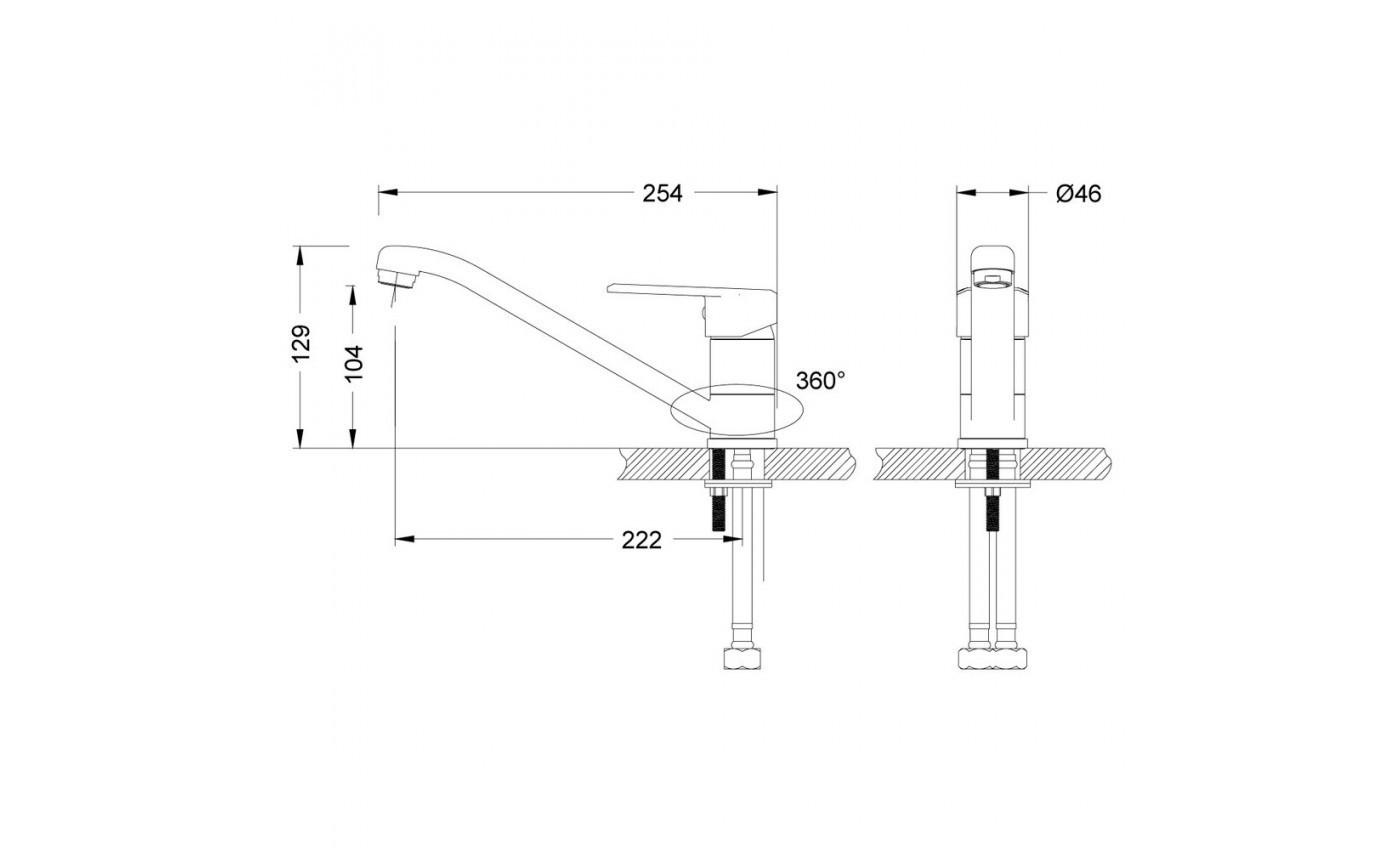 Приобрести lemark смеситель для кухни point с поворотным изливом, хром lm0304c
