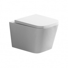 Унитаз подвесной безободковый Azario Nova AZ-2216 с ультратонким сиденьем микролифт AZ2216