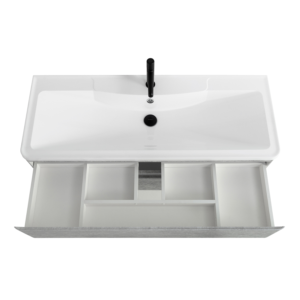 Приобрести belbagno тумба с раковиной albano 120 см, подвесная cemento verona grigio, белая раковина