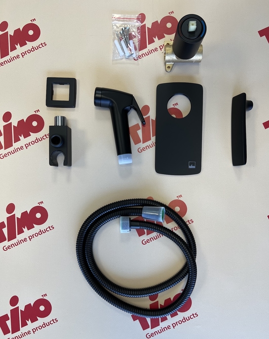 Приобрести смеситель встроенный с гигиеническим душем timo helmi 4089/03sm черный