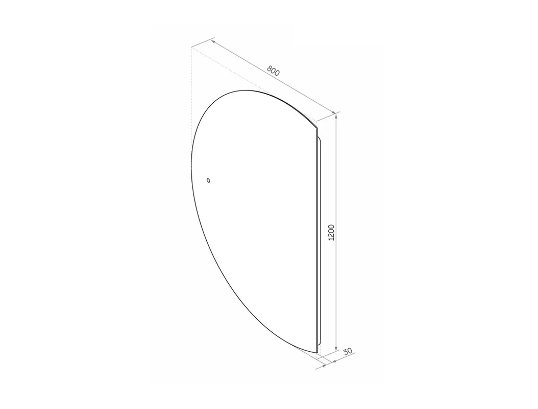 Приобрести continent зеркало с подсветкой jill 80х120 см, белое