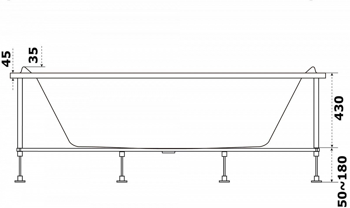 Приобрести каркас для ванны azario верда 180х80 см, врк0001