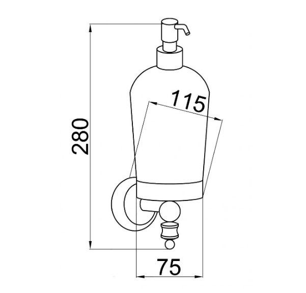 Приобрести boheme дозатор жидкого мыла palazzo, золото 10167