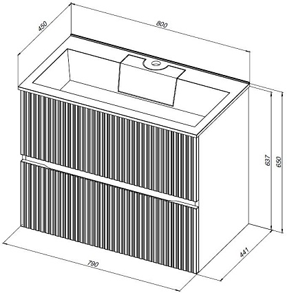 Приобрести aquanet тумба с раковиной джейн 80 см, маренго