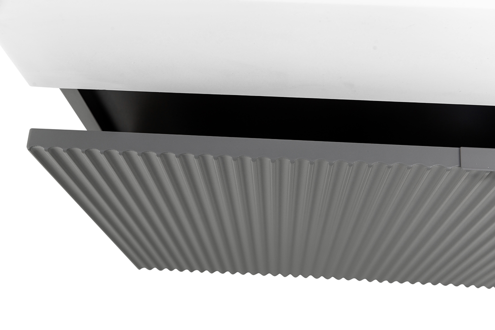 Приобрести cezares тумба подвесная с раковиной premium 90 см plisse grigio nuvola, серая 55444