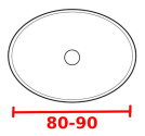 Накладные раковины 80-90 см