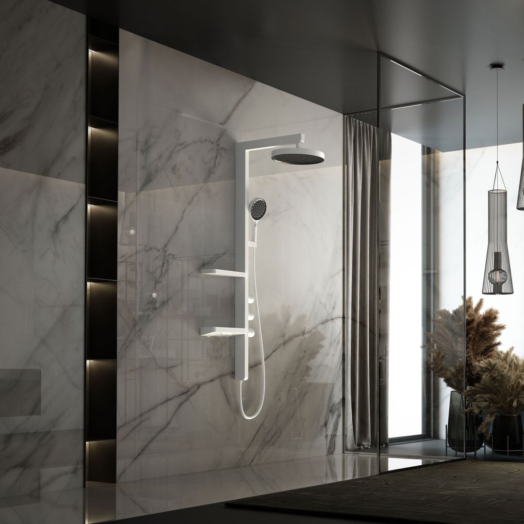 Приобрести vincea душевая стойка inspire, белая матовая vsfs-3i11w