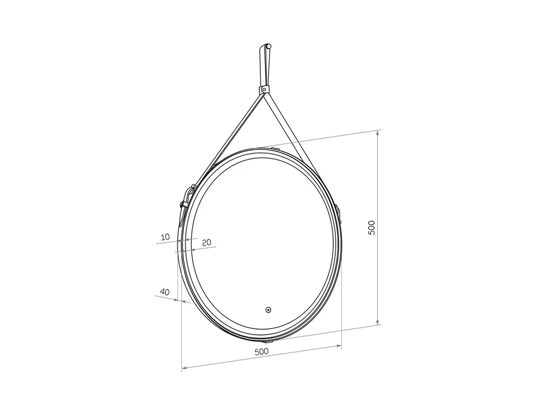 Приобрести continent зеркало с подсветкой millenium brown 50х50 см, черное