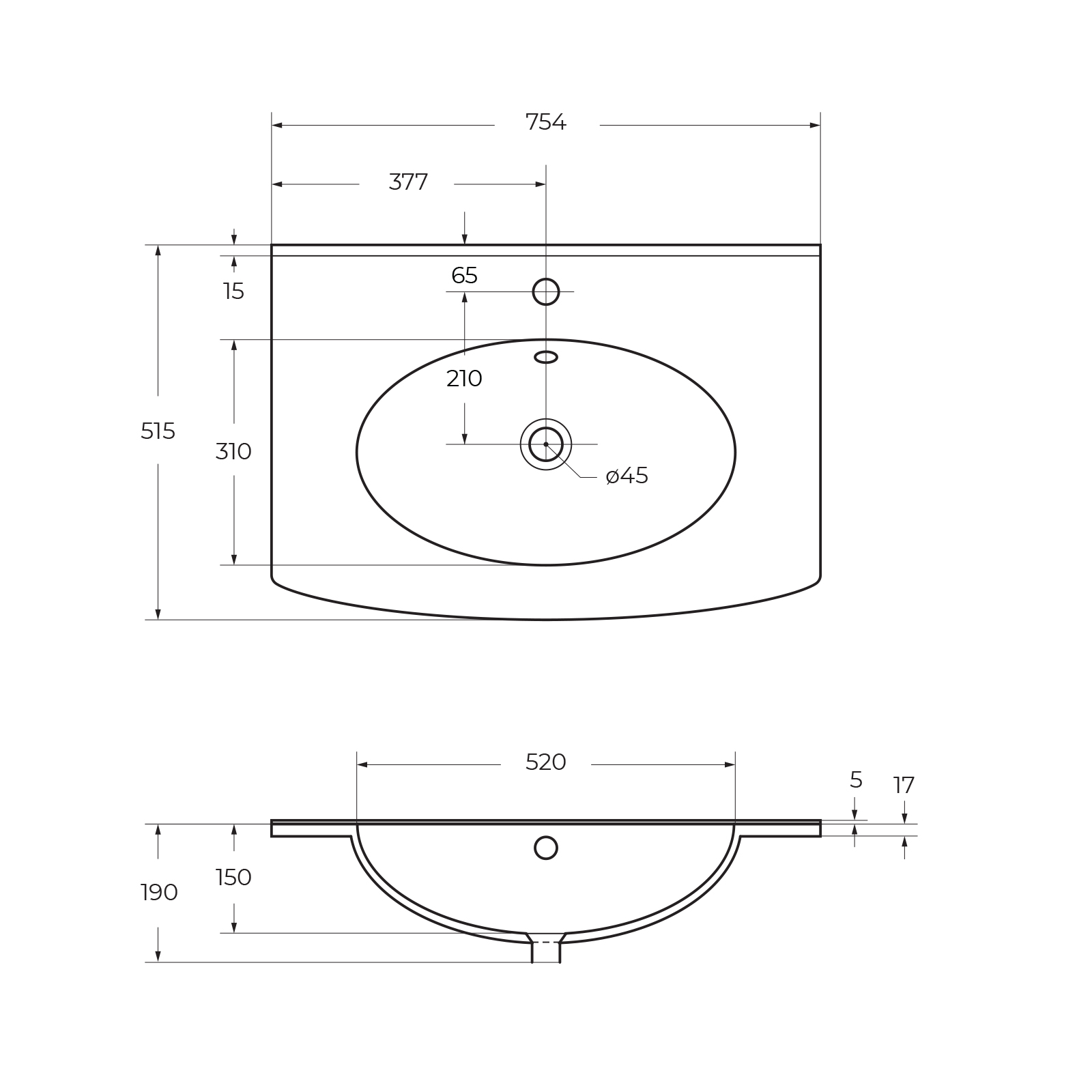 Приобрести cezares тумба подвесная с раковиной elettra 104 см grafite, графит 55522