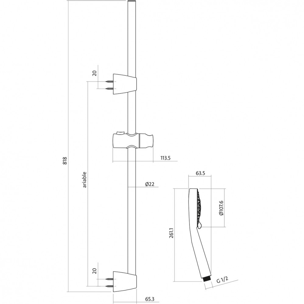 Приобрести душевой гарнитур cersanit neno