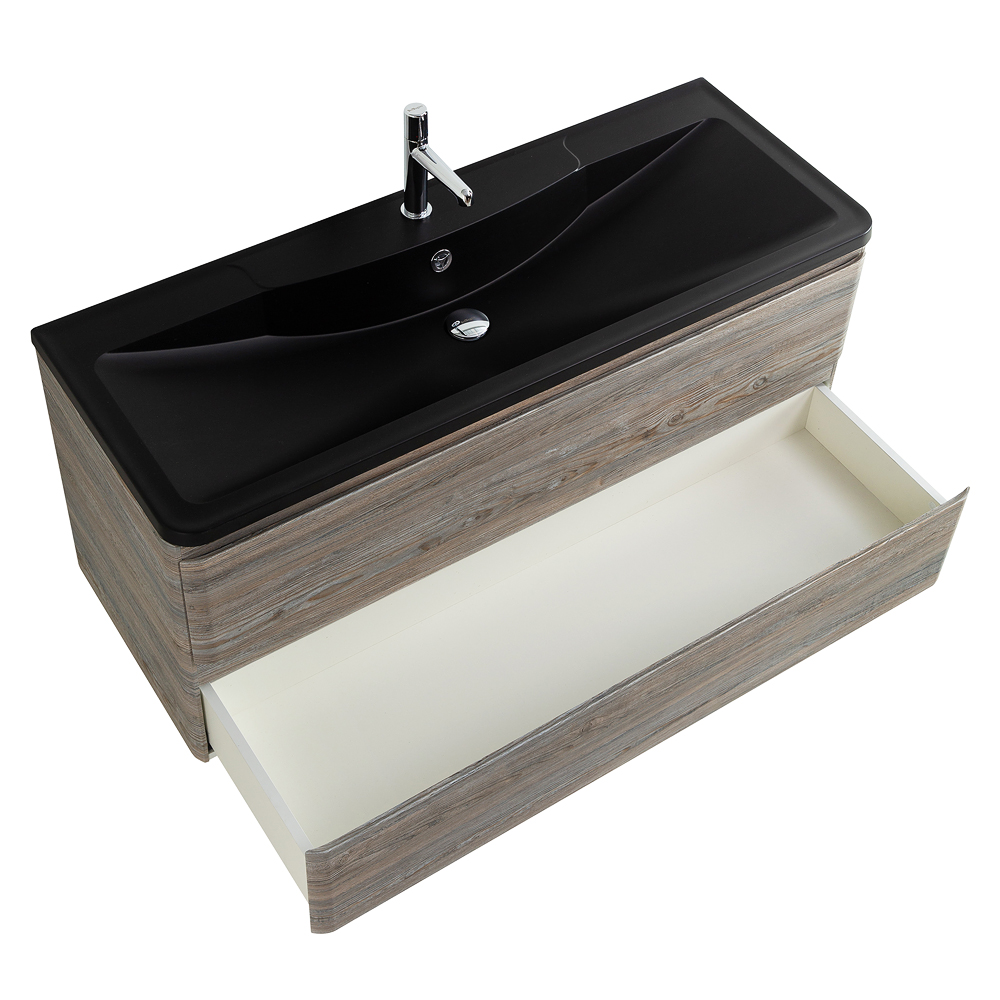 Приобрести belbagno тумба с раковиной albano 120 см, подвесная pino scania, чёрная раковина