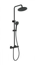 Душевая система с термостатом WONZON & WOGHAND INN 4, Черный матовый (WW-B3047-A-MB)