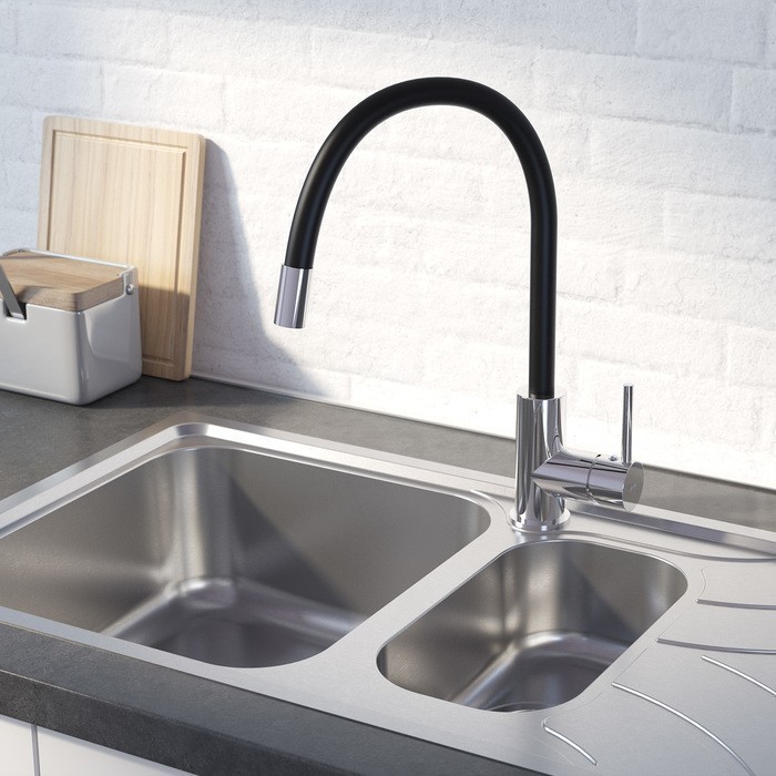 Приобрести iddis смеситель для кухни kitchen 360 270мм, черный/хром k36sbjbi05