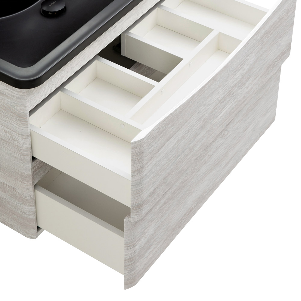 Приобрести belbagno тумба с раковиной acqua 100 см, подвесная rovere vintage bianco, чёрная раковина