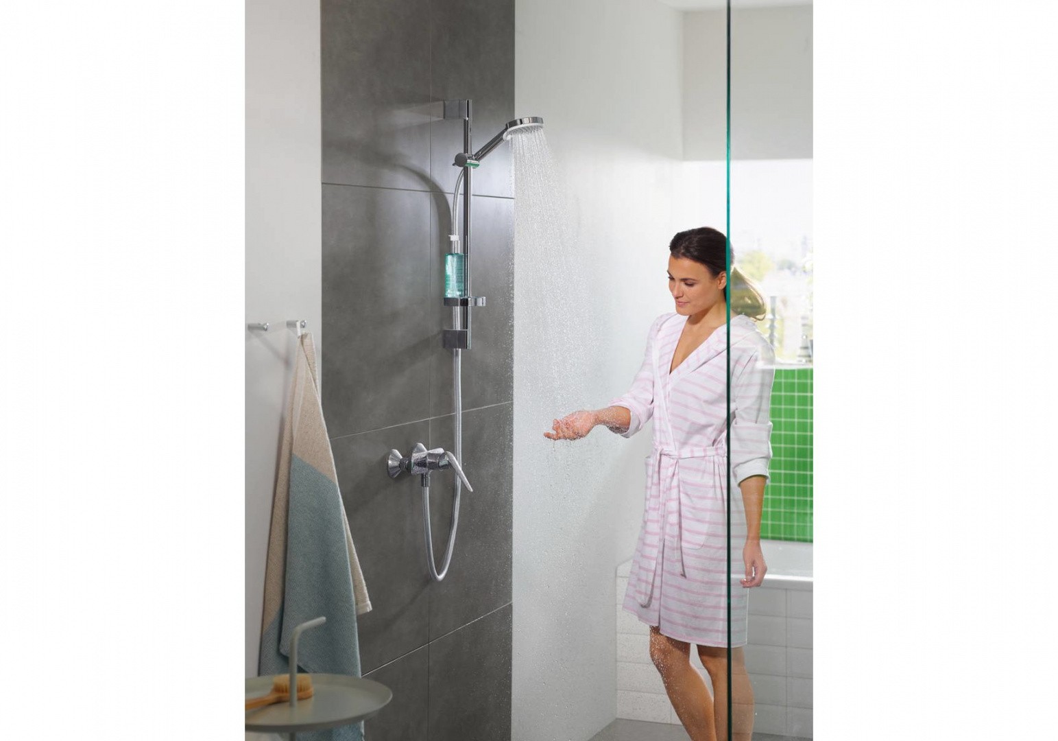 Приобрести 71060000 novus однорычажный смеситель для душа, внешний монтаж, хром