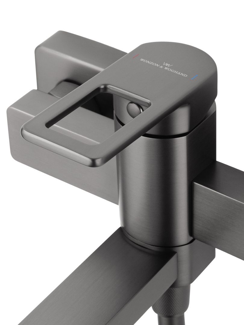 Приобрести смеситель для ванны с душем wonzon & woghand frame, темный графит (ww-88639010-bgm)