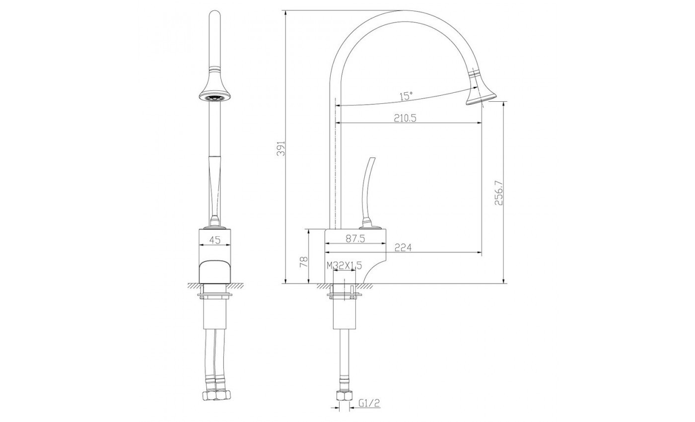Приобрести lemark смеситель для кухни soul с поворотным изливом, хром lm6005c
