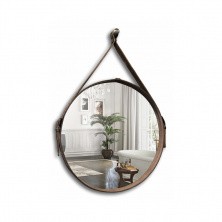 AZARIO зеркало Капитан D510 мм коричн кожа